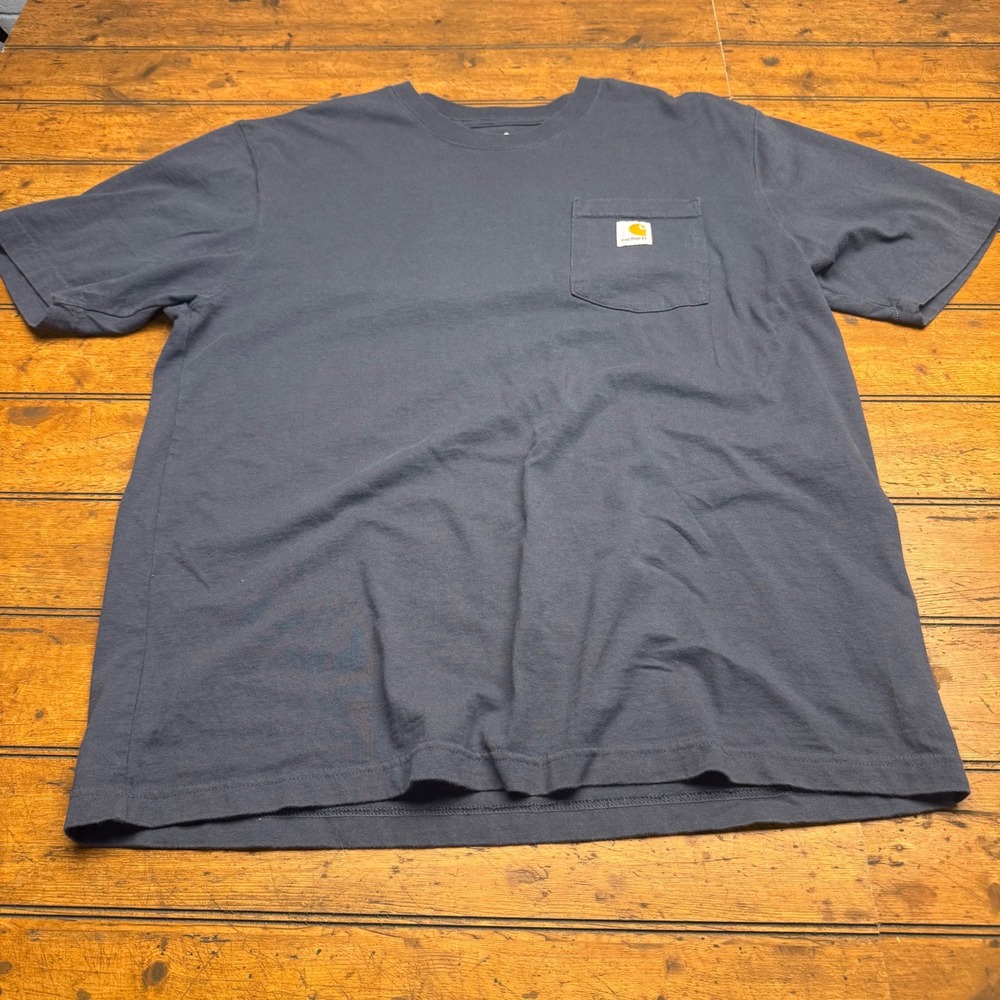 Carhartt Mens Large Loose Fit Gray Pocket T Shirt Built to‎ Serve